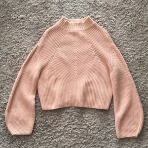 H&M premium quality peach cream cropped sweater